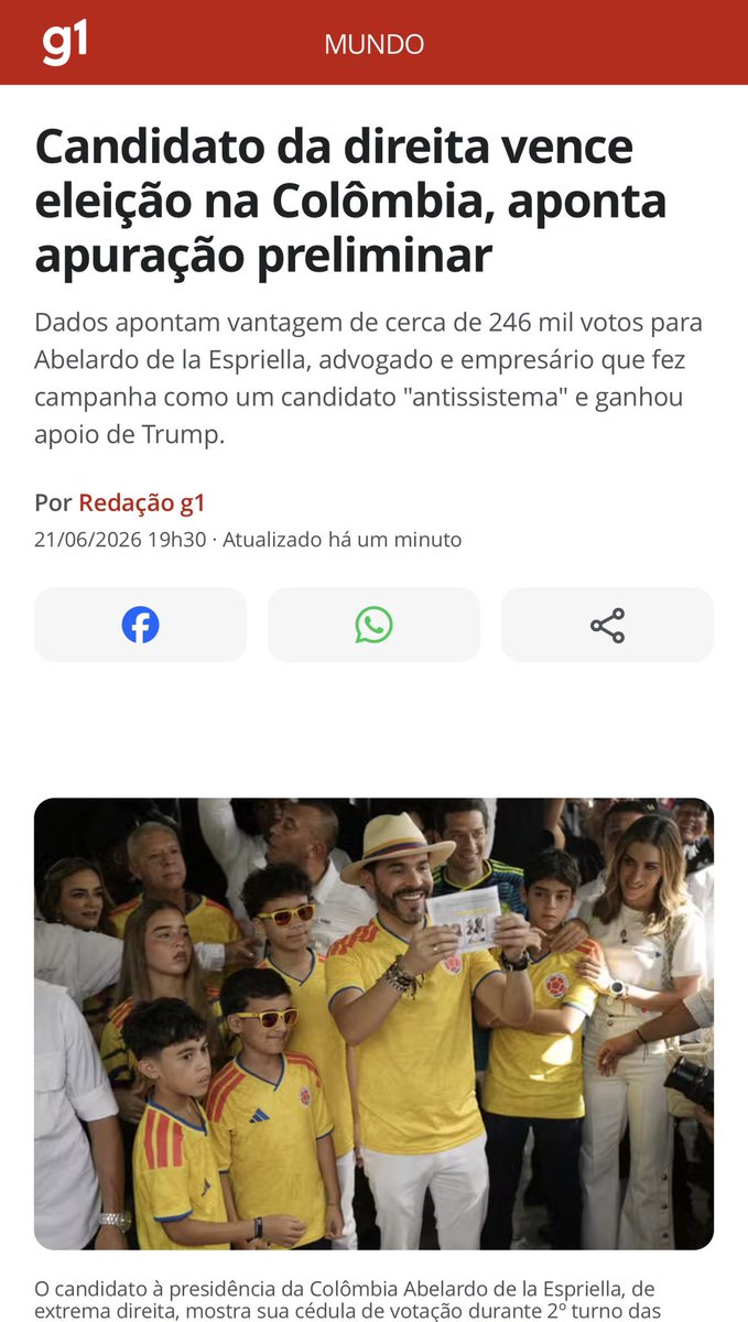 apropriajulia's tweet photo. O Brasil vai seguir essa tendência e tirar a esquerda se Deus quiser 🙏 pra cima @FlavioBolsonaro https://t.co/lfpPbKRxlh