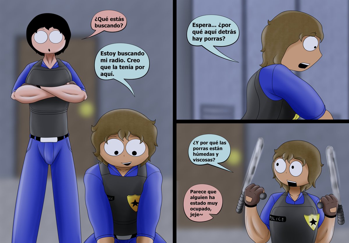 MDr4w23's tweet photo. Hasta con porras se divierten estas dos, estas chicas no tienen remedio xD

Y no son las únicas aventuras que ellas tienen en la comisaria... pronto veremos que otras cosas hacen 👀

#NSFW #Rule34 #DigitalArt #OriginalCharacter #ComicNSFW #lewd #OC #spanish #español https://t.co/ZobTtpjKhC