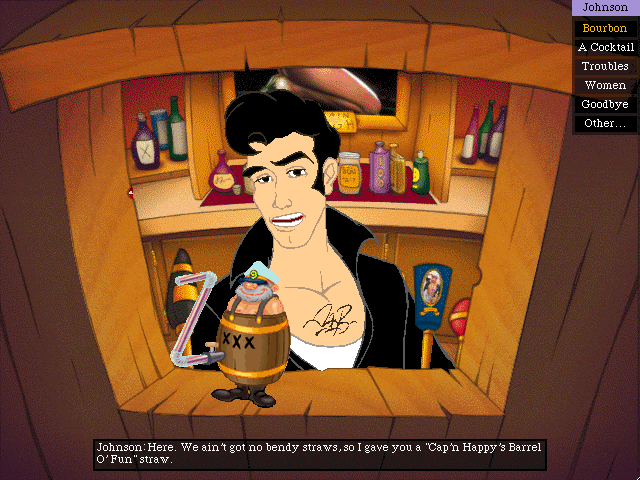 SierraOnLineUni's tweet photo. 🧋

🧐

Leisure Suit Larry 7: Love for Sail! (1996)

#Straw #LeisureSuitLarry #SierraOnLine #SierraGames #Sierra #AdventureGame #PointAndClick #RetroGaming #RetroGames #RetroGamer #Nerd #Geek #PcGaming #PcGames #DOSGaming #Gaming #VideoGames #Games #Collector #90s https://t.co/lesAn3mFnb