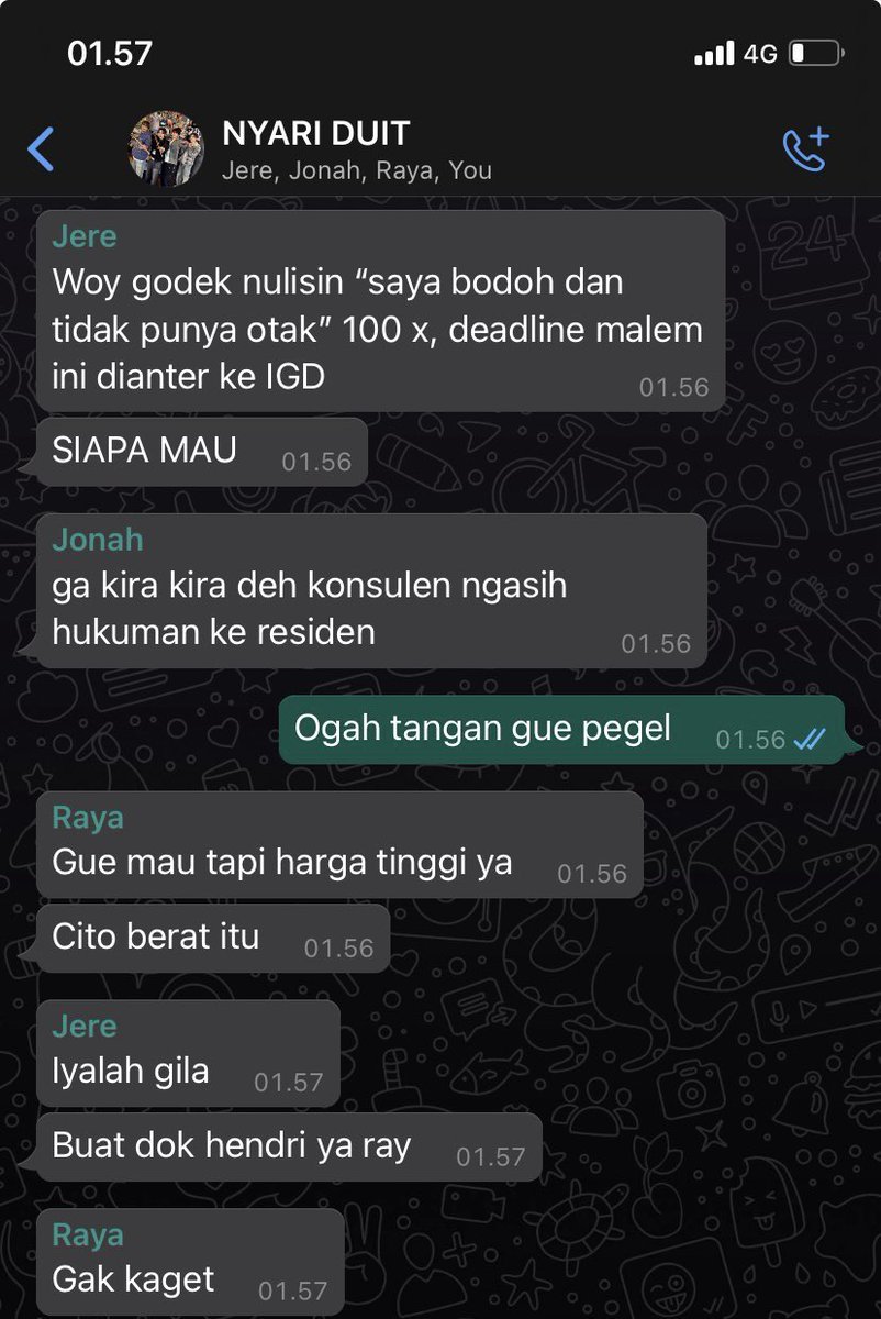 LuckyHappie's tweet photo. Grup nyari duit isinya 4 koas yang hobi godek soalnya tiap hari butuh uang https://t.co/JoxDJB7r6T