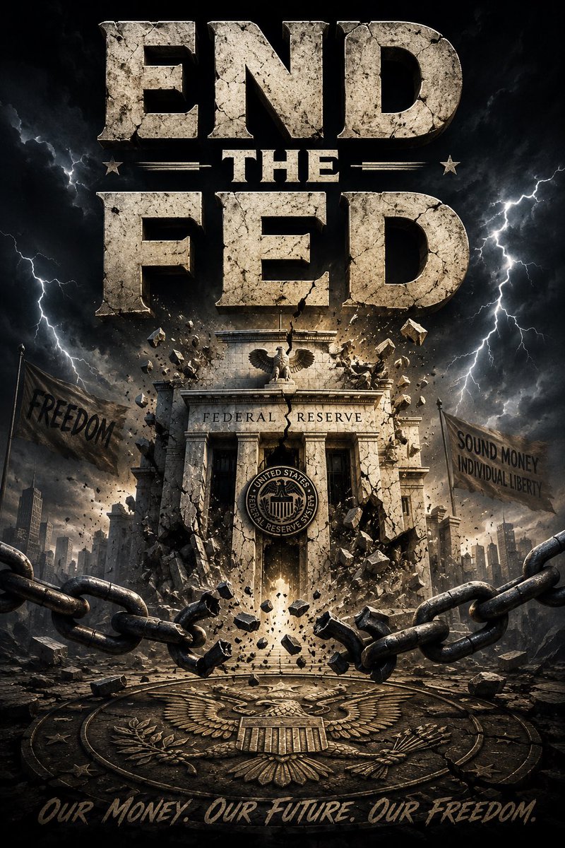 strategic_right's tweet photo. End the Fed @RandPaul @justinamash @RepThomasMassie https://t.co/xTG4yK7BQT