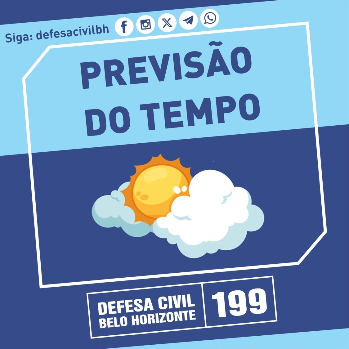 defesacivilbh's tweet photo. 16h15 - Nesta segunda-feira (22), o dia será de céu claro a parcialmente nublado. 

Na capital mineira, a temperatura mínima prevista é de 12 °C e a máxima de 27 °C, com umidade relativa do ar mínima em torno de 40% no período da tarde.

ATENÇÃO: temperatura do ar baixa. https://t.co/Mu3znB168B