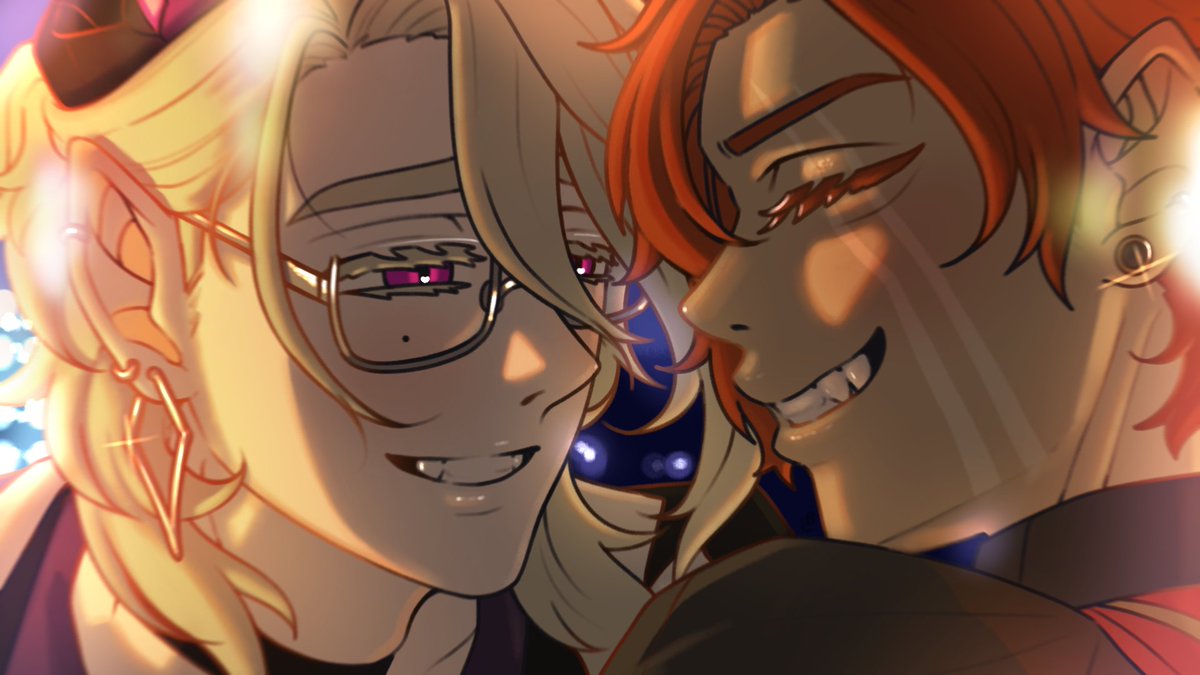 Luicidfer's tweet photo. Love Blazelust because they make eachother happy 💜🧡
#Blazelust #Netherrizz #Ryzartz https://t.co/MHzyRzyATC