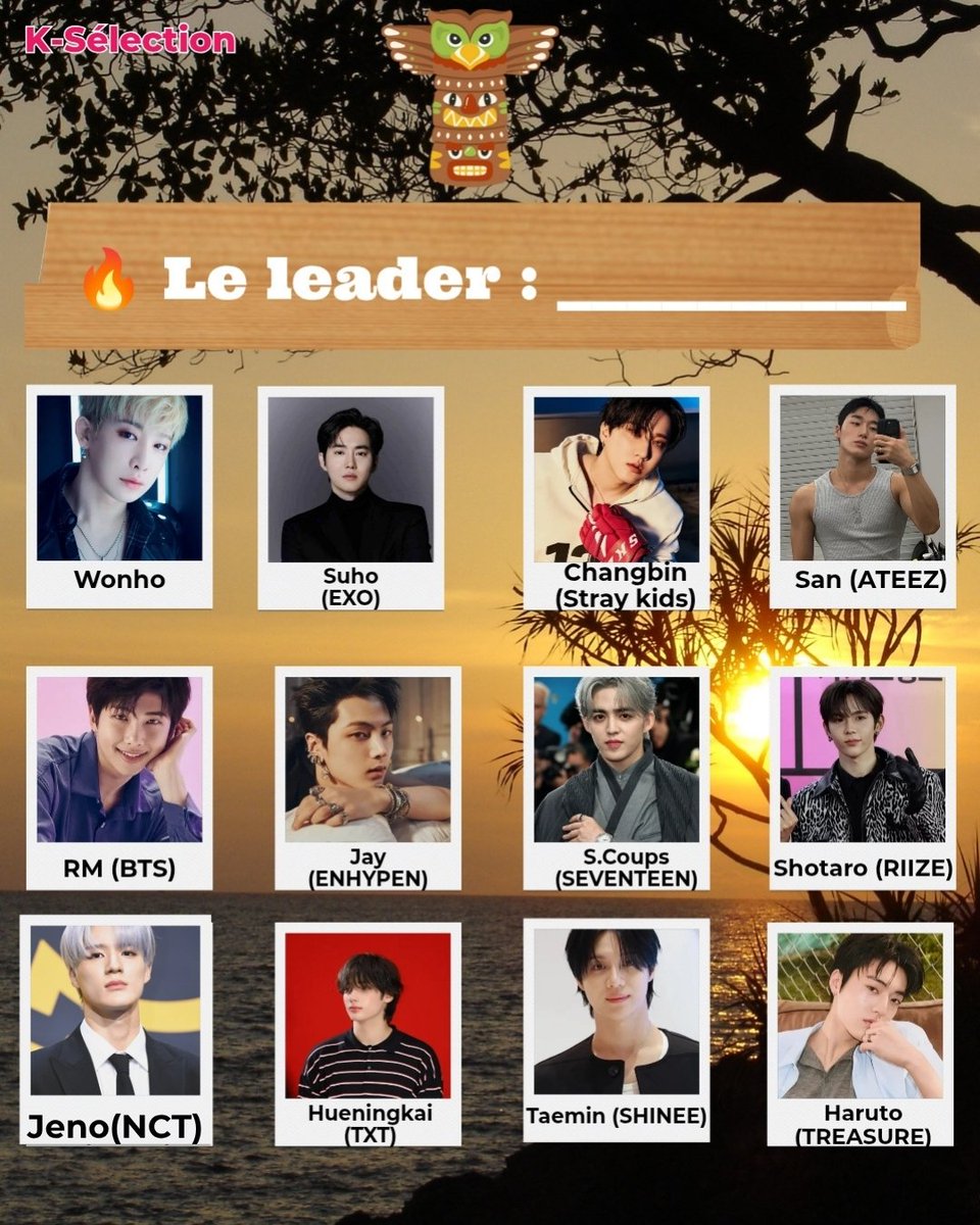 ALTKSELECTION's tweet photo. Tu as décidé de faire Koh Lanta 🤔✨. Il est temps de composer ta tribu et d'attribuer un rôle à chacun 👀.

#kpop #kpopgame #kohlanta https://t.co/QrkBGnvK48
