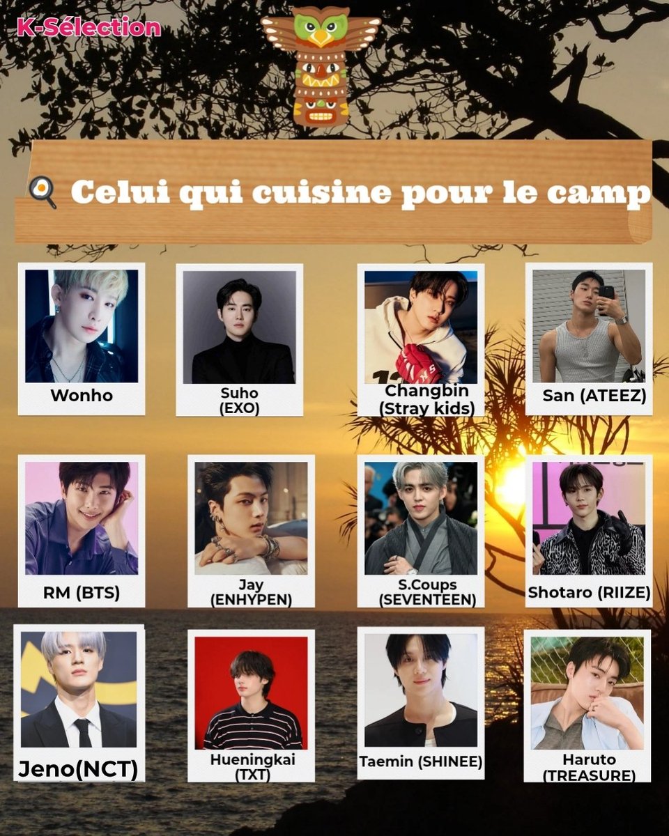 ALTKSELECTION's tweet photo. Tu as décidé de faire Koh Lanta 🤔✨. Il est temps de composer ta tribu et d'attribuer un rôle à chacun 👀.

#kpop #kpopgame #kohlanta https://t.co/QrkBGnvK48