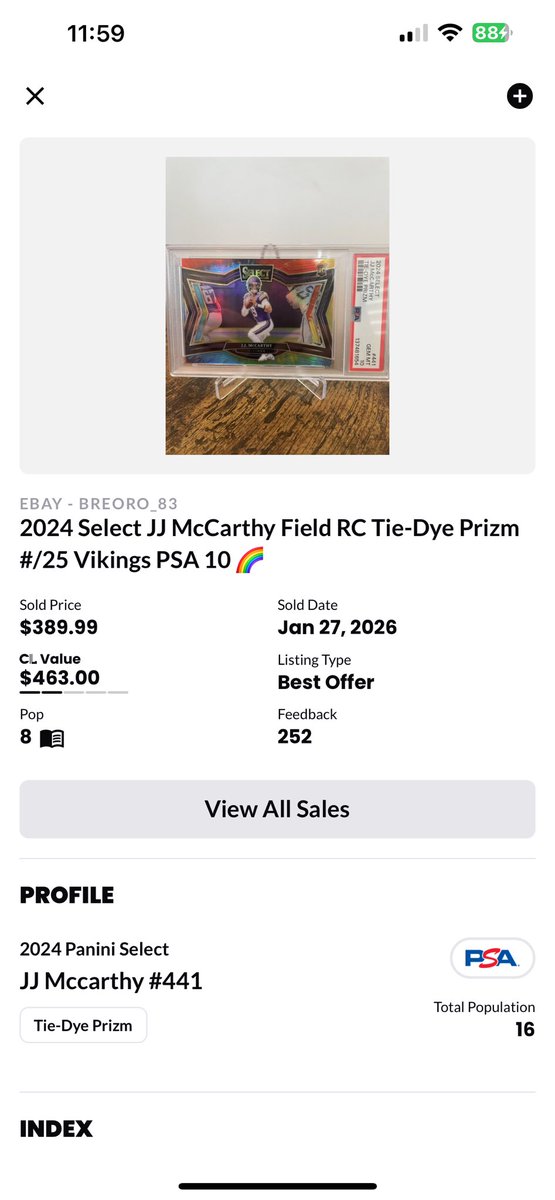 conwaycards91's tweet photo. Open to offers. Can give a good deal. Here is last 10 sale. Raw did 250 day before the 10 sale as well. Field level! https://t.co/4en3kd162c