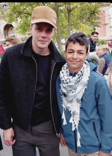 landpalestine's tweet photo. bill skarsgård has Always stood with Palestine 

2008                                                        2025 https://t.co/JNRgqSUNZy