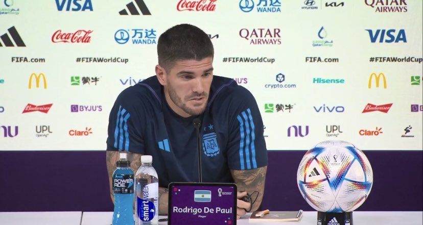 centreGoalHQ's tweet photo. 🚨🎙️Rodrigo De Paul:

🗣️“Sometimes I call Messi ‘FIFA Boy’ and he just laughs. The funny thing is, I don’t think he even knows what I mean by it.

People watch him every week, so they think they’re used to it, but when you’re actually on the pitch with him, it’s different. There are moments where he’ll receive the ball surrounded by three or four players and somehow come out with it like nothing happened. From where I’m standing, it doesn’t even look real.

There have been games where I literally started laughing during the match because of something he did. That’s when I started calling him FIFA Boy. It feels like someone is controlling him with a PlayStation controller while the rest of us are playing real football.

Every time I say it, he laughs and shakes his head. Maybe he still doesn’t understand why I call him that. But for me, it’s simple: some things Messi does belong in a video game, not on a football pitch.

I’ve played with great players, but with Messi there are moments when you stop being a teammate and become a fan for a few seconds.”