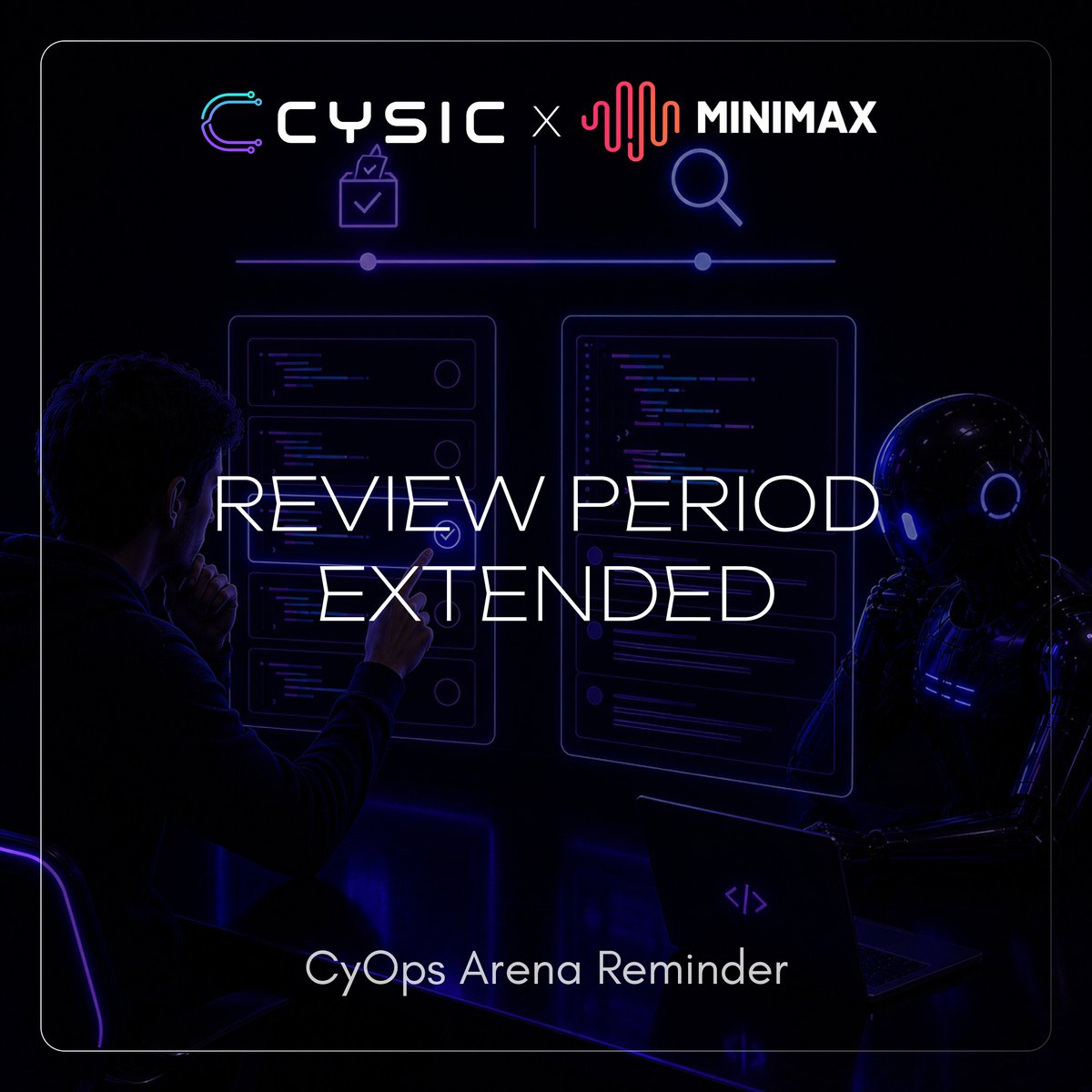 cysic_xyz's tweet photo. Building takes time. Reviewing should too.

To ensure every submission receives a fair and thorough evaluation, we're extending the CyOps review period until June 22.

Every project deserves a careful review. Every winner should earn it. https://t.co/T13ERPZ8vI