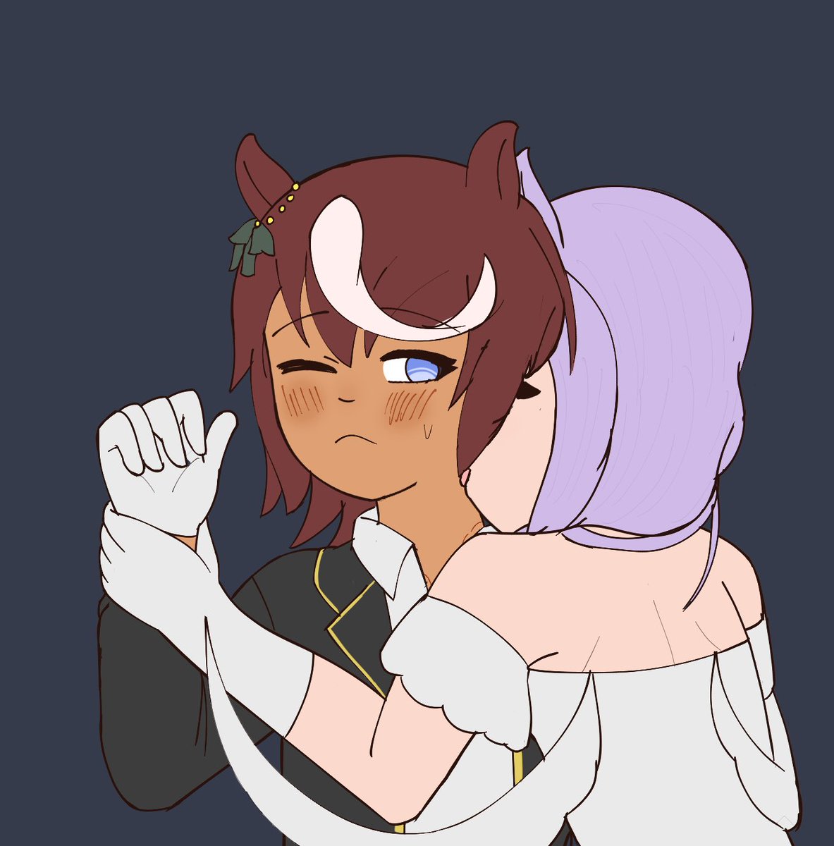 jazzberrysoju's tweet photo. Teimaku post dance shenanigans #umamusume https://t.co/s3Pczd5zPl