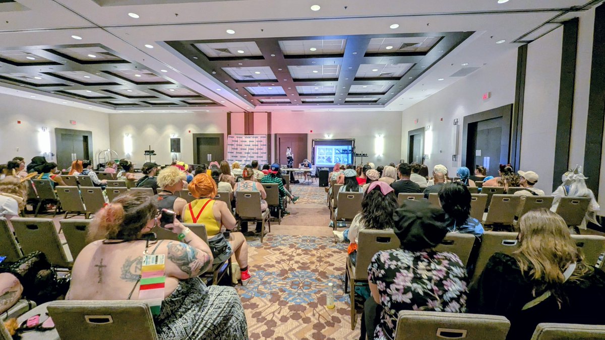 Henrickson_'s tweet photo. At the Cat Ears panel with @KinpatsuCosplay &amp; friend https://t.co/iQHShg6jQM