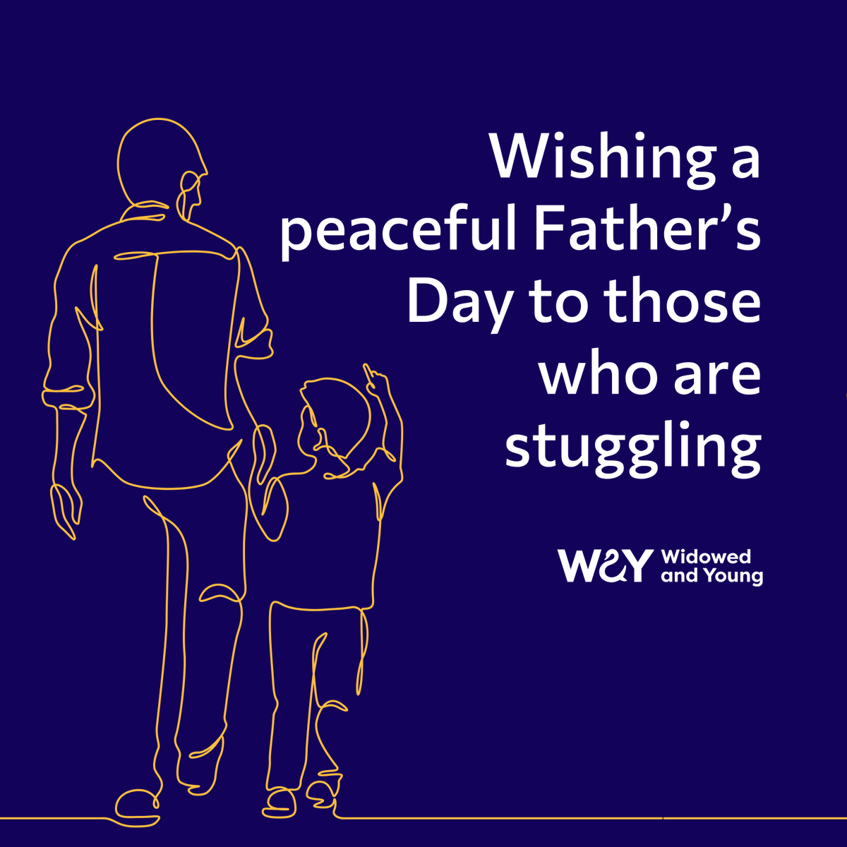 WidowedAndYoung's tweet photo. Father’s Day can be a difficult day for many people who are widowed and young.

If today has brought feelings of grief, loss, or sadness, know that you are not alone. Be kind to yourself and give yourself the time you need. 💙 https://t.co/zyAc00Grur
