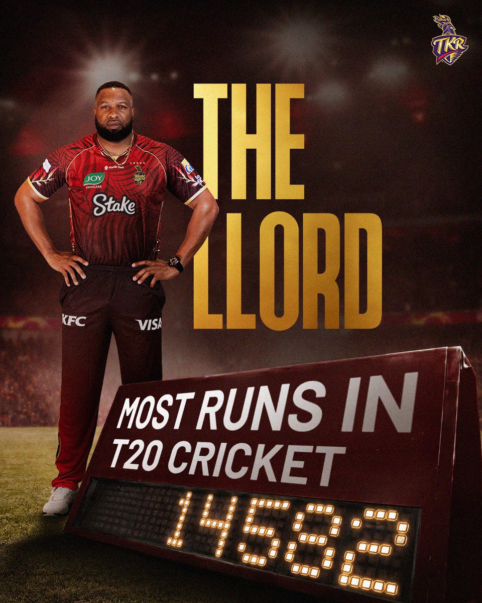 TKRiders's tweet photo. 𝐓𝐇𝐄 𝐆.𝐎.𝐀.𝐓 👑

Kieron Pollard | #WeAreTKR | #TrinbagoKnightRiders https://t.co/58cfKBAgZ0
