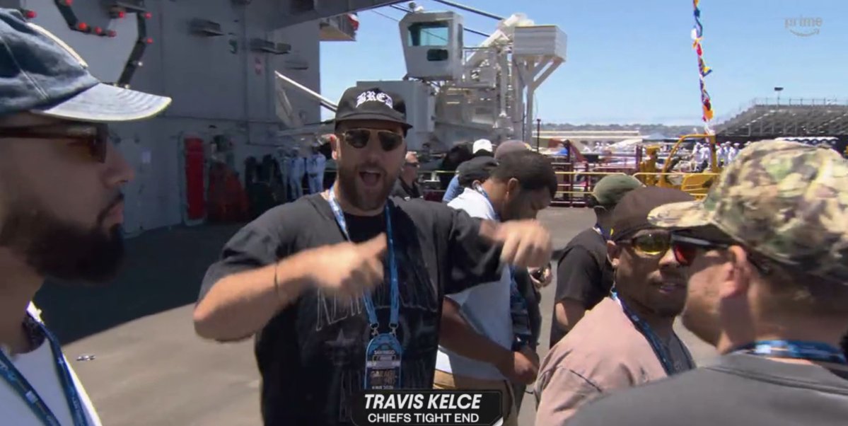 _TaylorKitchen_'s tweet photo. Jason and Travis Kelce taking in the NASCAR action at Naval Base Coronado: https://t.co/U4PseeMuJu