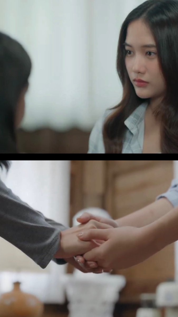 favorrll's tweet photo. 🌷: before we could even finish filming that scene, it just... it took a massive amount of inner emotion. Plus, the script we had to memorize was really long. On top of that, the location we filmed in that day was a treehouse in Khao Yai, which was extremely cramped.
🌷: Where was I? Ah, right. When the character has to finally decide to say the word to  "I love you" or show it's not just a crush—it required a lot of courage. But then after being brave, she doesn't accept her  love. she says, "Well, I can’t return your feeling  and gives all these reasons. Then I  have to...be like, "Oh, then that's okay," and you have to force a smile again. But inside, you're completely broken and thinking, Ugh, what did I just say out loud?! It was just so heavy with so many mixed feelings and different emotions in that scene. But I think everyone will really like it. 
#srchafreen