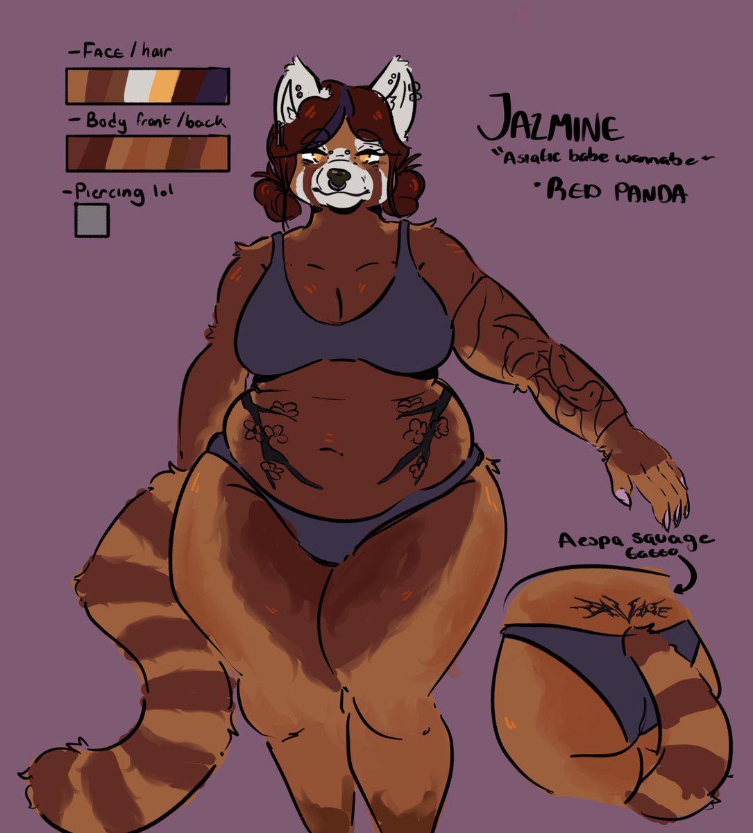Alisbaexoxo's tweet photo. Heyy, btw, here I haven’t presented her yet, she’s Jazmine, my red panda girl, idk I love her :3
#furryarwork https://t.co/VW4IbCIQHa