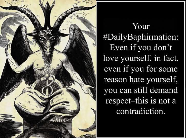 SatanicSF's tweet photo. #DailyBaphirmation https://t.co/yLkf2TV12k