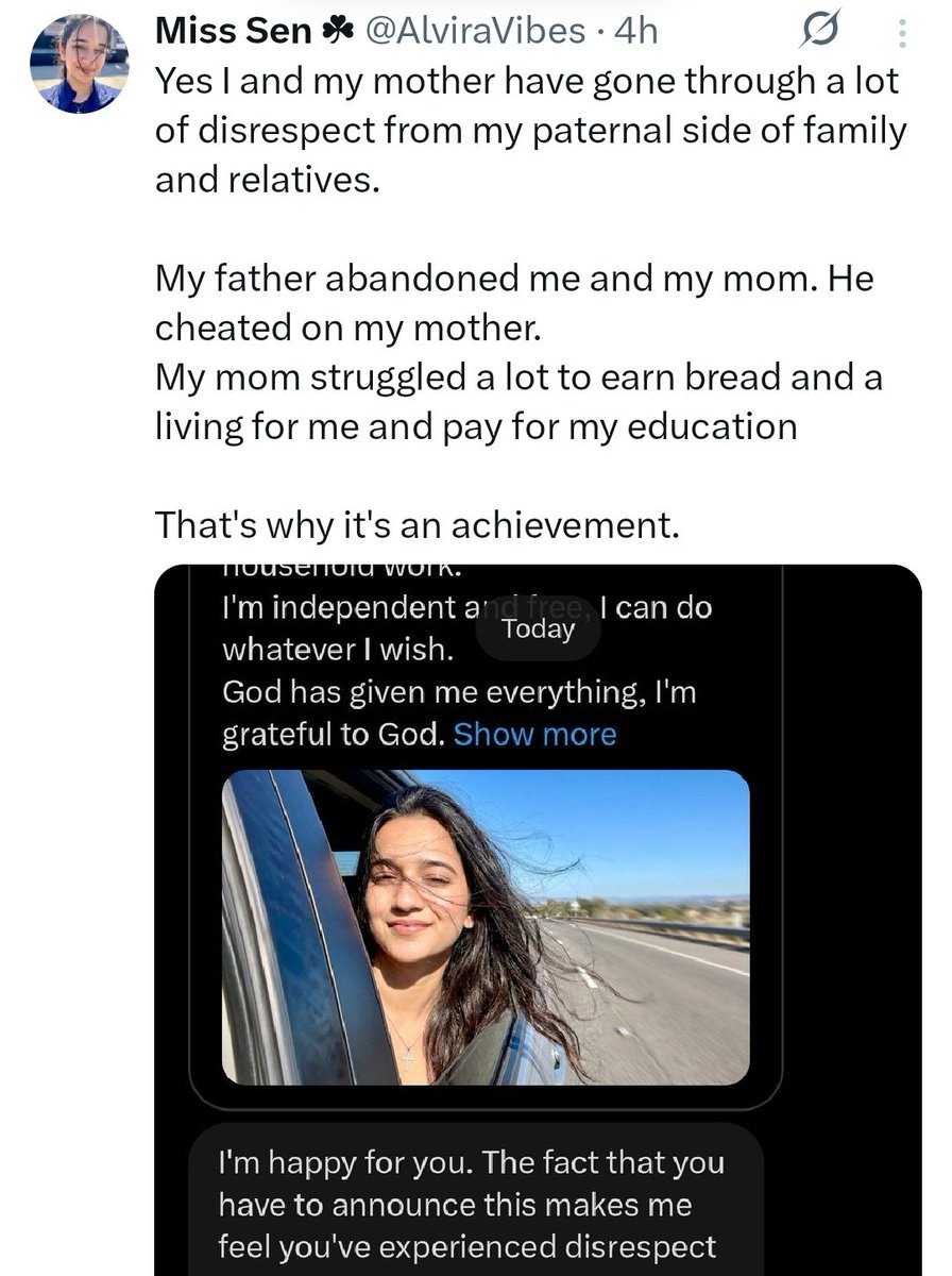 realsiff's tweet photo. These are the narratives of alienated children about their fathers.
- My father abandoned me.
- He did not give any alimony to my mother
- My mother struggled a lot to provide
- My father's parents were horrible ppl

People easily trust these stories. Govt & judges forced a lot of fathers to forget their children in last 25 years.