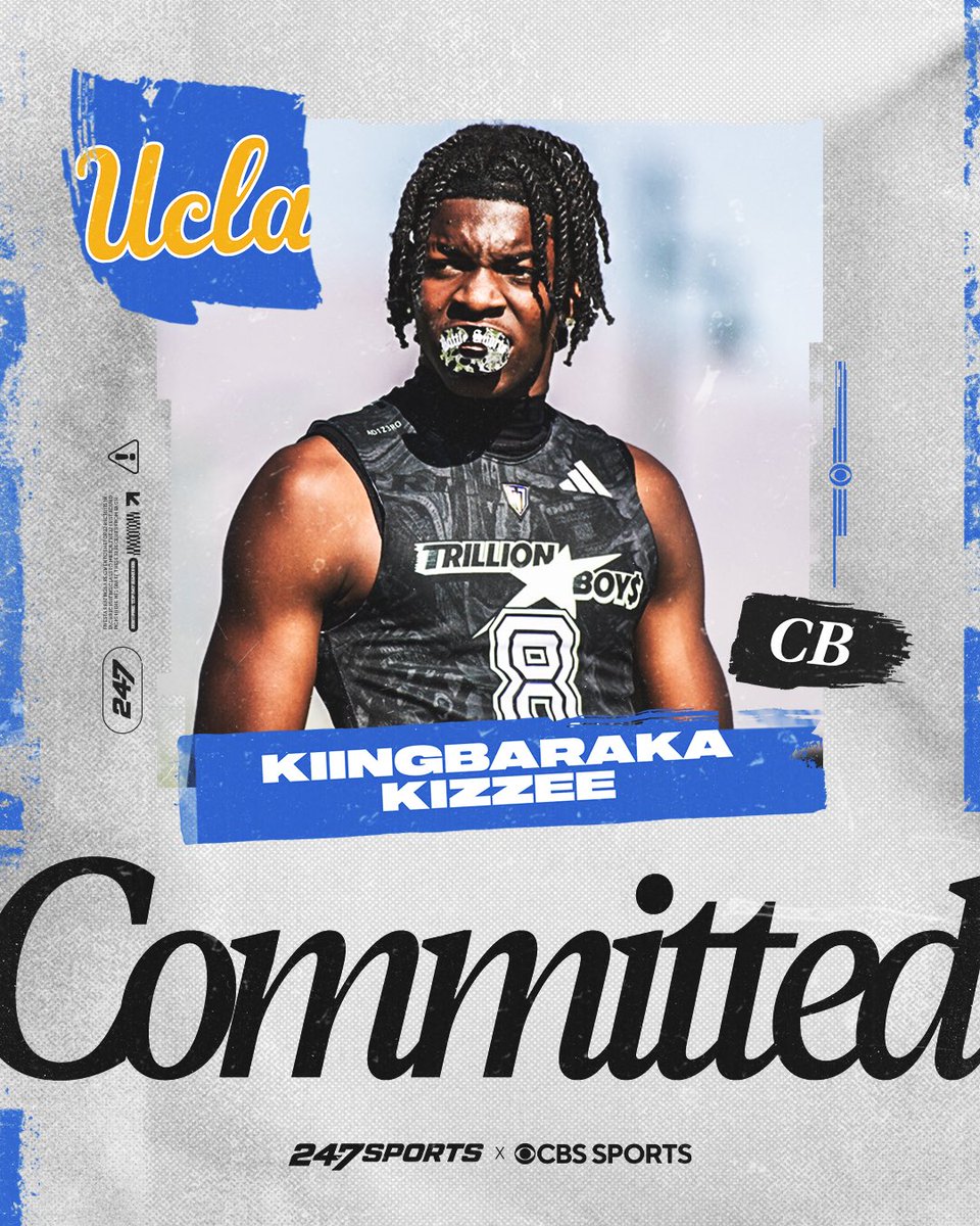 BlairAngulo's tweet photo. BREAKING » Highly touted 2029 prospect Kiingbaraka Kizzee, a varsity starter as a freshman at Orange (Calif.) Lutheran last year, has committed to UCLA and discussed what went into the early decision:  https://t.co/GVAqQ1ifv6 https://t.co/k2YypipQT1