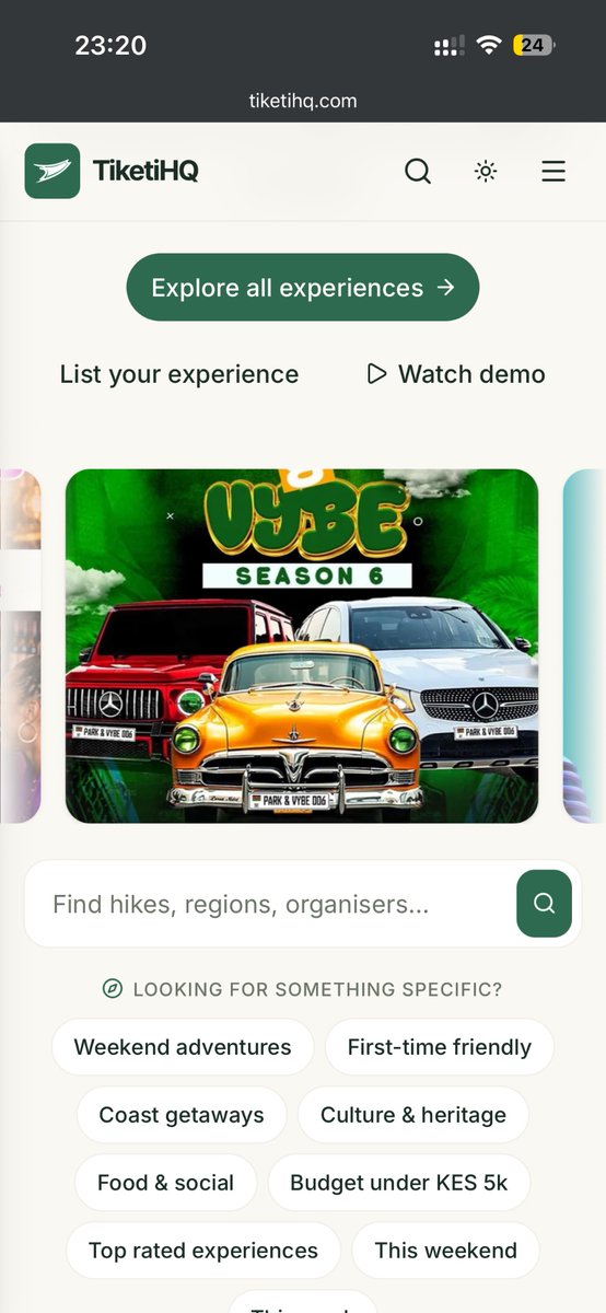 ItsJeffreyJeff's tweet photo. Fine week to Promote SMEs. POST YOUR HUSTLE WE RT

Plugging event organizers to this new,user friendly &amp; cheaper Ticketing platform called @tiketihq  that can be used to sell tickets for outdoor events(Hiking,Camping,overlanding etc). Sign up on https://t.co/zIuAP6CUXS https://t.co/YcwTJjq17U
