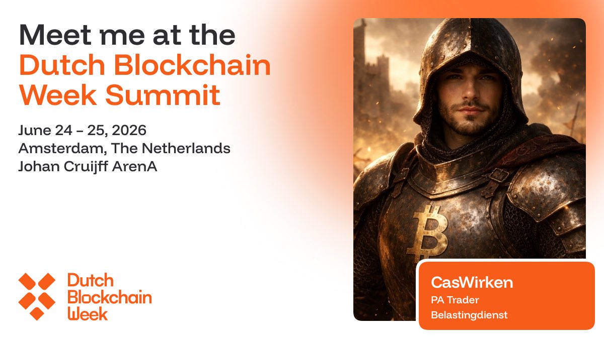 CasWirken's tweet photo. will be at Dutch Blockchain Week this Thursday in Amsterdam 🇳🇱
who else is going? 👀
#DBW2026 #DutchBlockchainWeek https://t.co/7Y4CGP0U4z