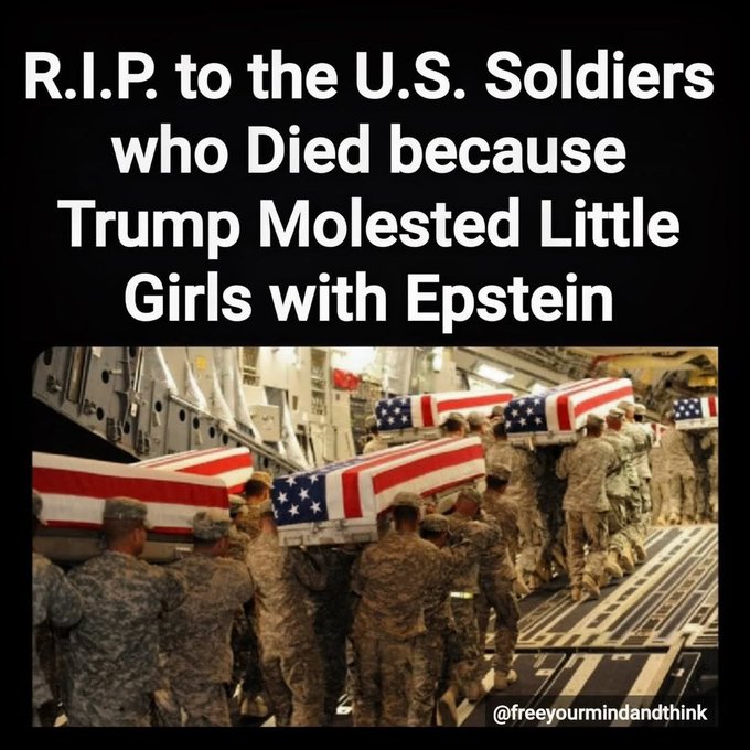 DanielSore72120's tweet photo. @infolibnews To all the sons and daughters’ wives, I am so sorry that you will not be able to celebrate Father’s Day with the one you love due to the fact that @realDonaldTrump @SecWar @SecRubio sent them to die for Trump’s crimes of child rape and to silence those speaking out about Epstein. https://t.co/AVeUnbr2Qy
