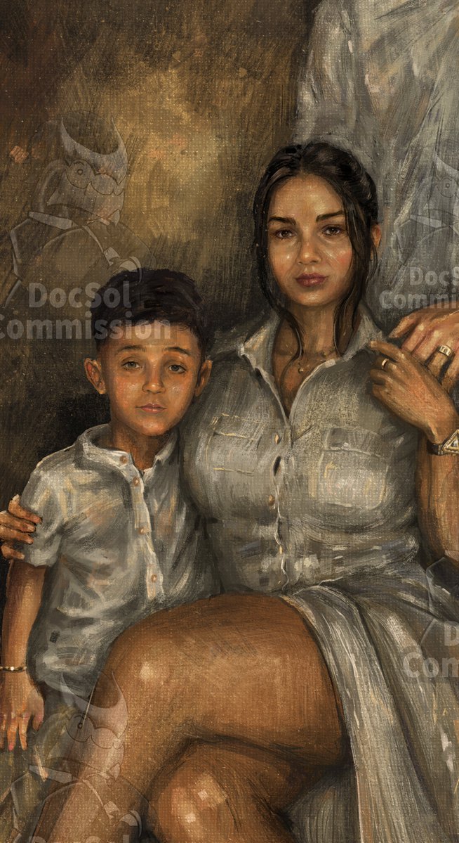 DocSolesito's tweet photo. Commision Oil Style complete :D  I loved making this commission because it was a style I got to practice more. #oilpainting #illustrationㅤ #commissionㅤㅤㅤ #family https://t.co/xw9tV0tAmw
