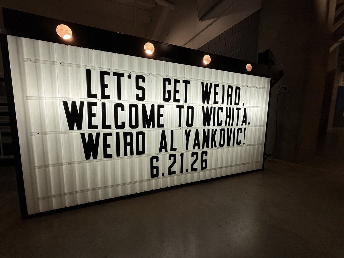 INTRUSTarena's tweet photo. Let's get weird, Wichita! /// Get last minute tickets to see "Weird Al" Yankovic and Puddles Pity Party here: https://t.co/0bqWPoVkla

Tonight's featured drink is a Parody Berry Smash. Available at the concourse bars! https://t.co/AfWJDwNue0