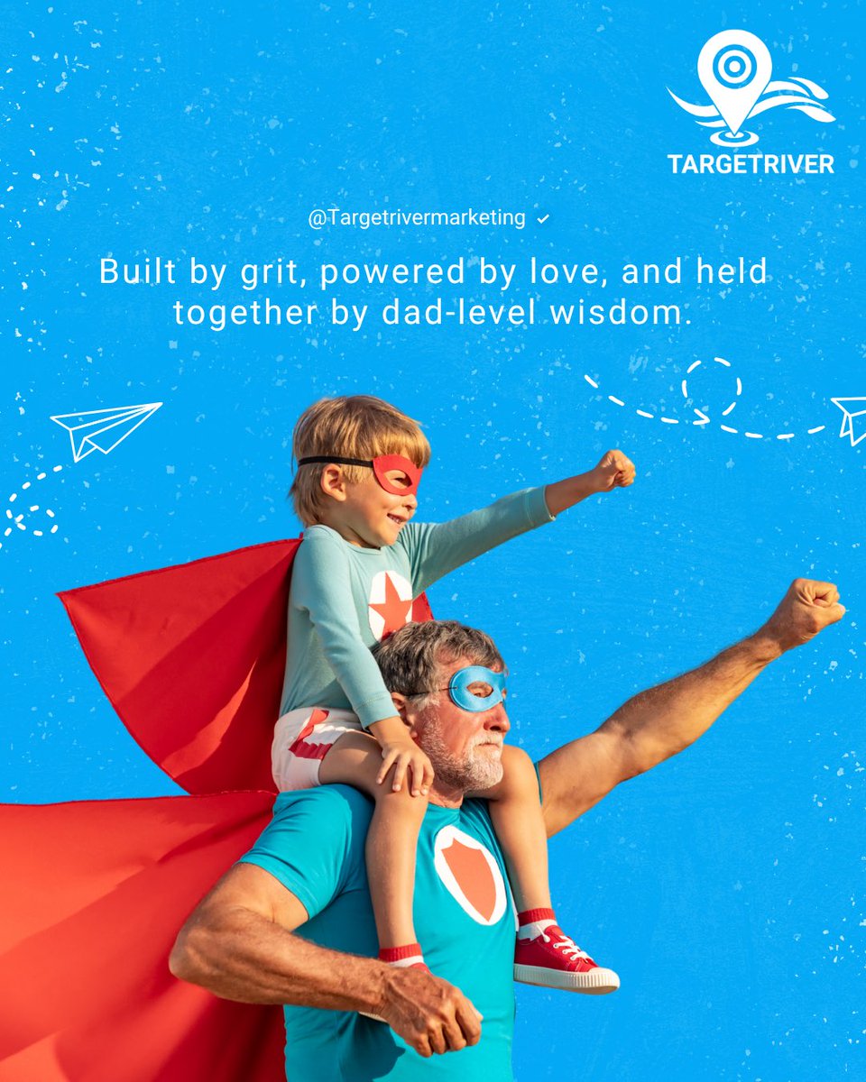 TargetRiver's tweet photo. Behind every powerful brand is a leader who shows up like a superhero dad - steady, bold, and all heart. 

Happy Father’s Day ❤️

FathersDay, Sales, Marketing, DigitalMarketing, Brand, SocialMedia, MarketingAgency, TargetRiver https://t.co/rudNbZbMbB