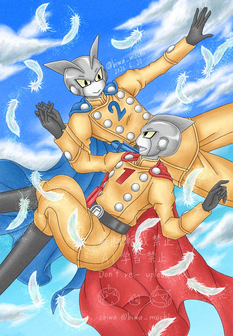 biwa_mochi's tweet photo. #ヒーローの21ヶ条2026
イベント用に新しく描いたイラスト(２枚目)をこちらにも掲載しておきます

前回のイベント用に描いたイラスト(１枚目)の続きのイメージで、羽根に若干虹のような色を加えています https://t.co/ruHU4NzBD6