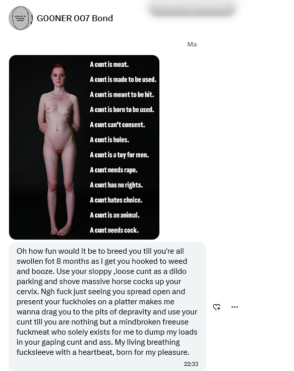 just__a__cunt2's tweet photo. @007Bondinfinity @conqueredcunts My Master does the same to me He regularly drugs me and letshis friends fuckme all night Idon’t knowwho or how many Sometimes they knockmeup sometimes I catch STDs No one sees me as human  I’m just fuckmeat for anyone to fill with cum. My uterus, cnt and ass are already destroyed https://t.co/lZvkGXxLc8