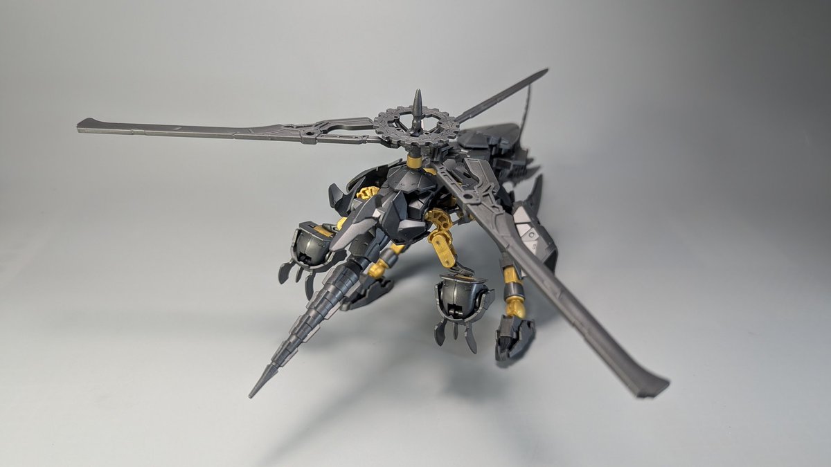 NTchannel2024's tweet photo. 【ブラックナイトコプター/ドリルエディション】
廻れ廻れ廻れぇ！！！
頭も！背中も！！！
廻れぇぇ！！！空の果てまで！！
#30MMSM2026 https://t.co/4XyhAgBdPd