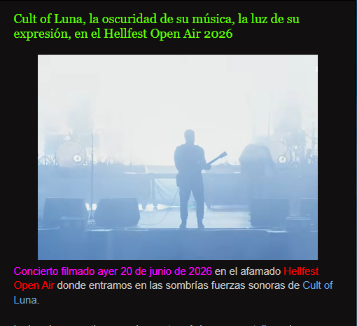 BrujitoHechizer's tweet photo. En el blog @Cultofluna_off https://t.co/w92RL2kPDY
#NietoNiLoOtroDeTodoUnPoco #escritor #filosofo #musica #BrujitoHechizero #cultofluna #hellfest #hellfestopenair #concierto #recital #musicaenvivo #liveperformance #livemusic #sludgemetal #postmetal https://t.co/jnO7iUQ1Ie
