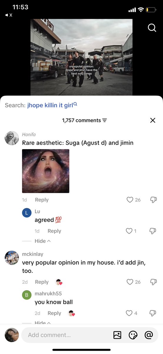 iy1zss's tweet photo. jjk’s got called annoying people cause apparently praising jungkook’s music is downplaying from the others but everyone else praising the other 6 received likes and support from her and other armys, suddenly praising another member isn’t downplaying from the others until it’s jk https://t.co/GTXidledhZ