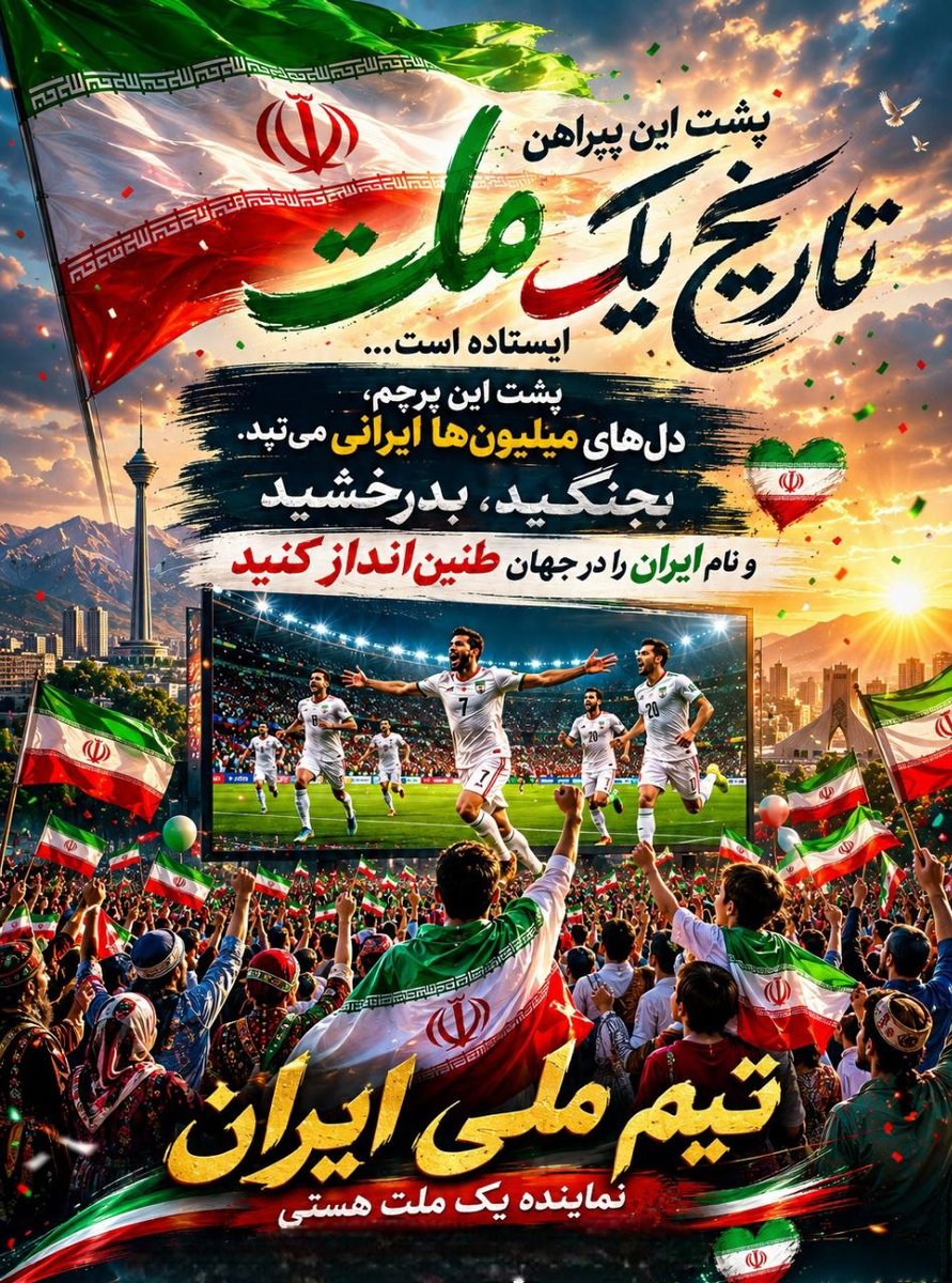 mr_roshanii's tweet photo. ما همچنان پیروز میدان ها هستیم 
در میدان ، دیپلماسی و حالا زمین 🇮🇷
 #WorldCup2026 https://t.co/dXXiHrx0Uo