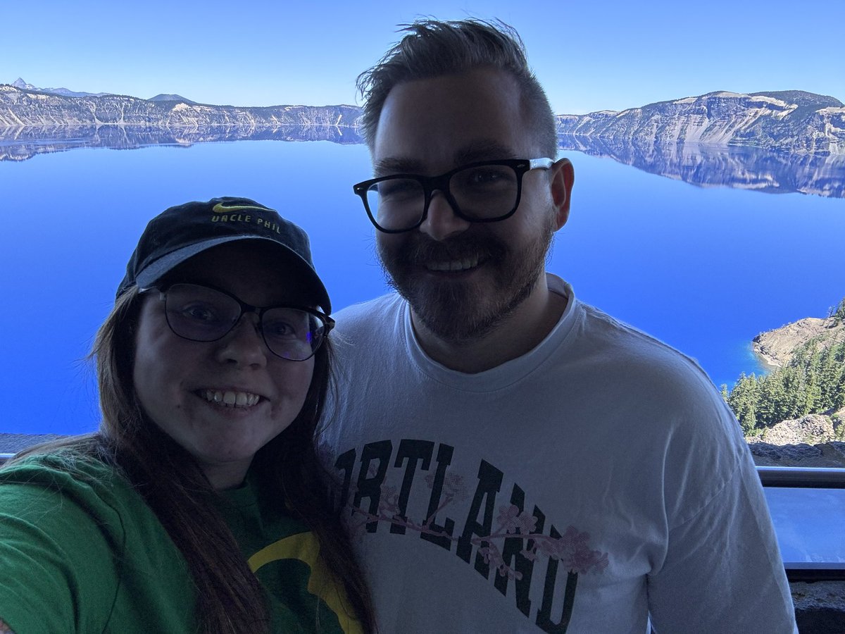Rootbeer4ever13's tweet photo. I’m a born and raised Oregonian and had never been to Crater Lake - so we changed that! 

Holy cow, this place is incredible. Pictures don’t do it justice. Perfect day to visit and there were SO many butterflies! It was magical! https://t.co/kLBUWYgXps
