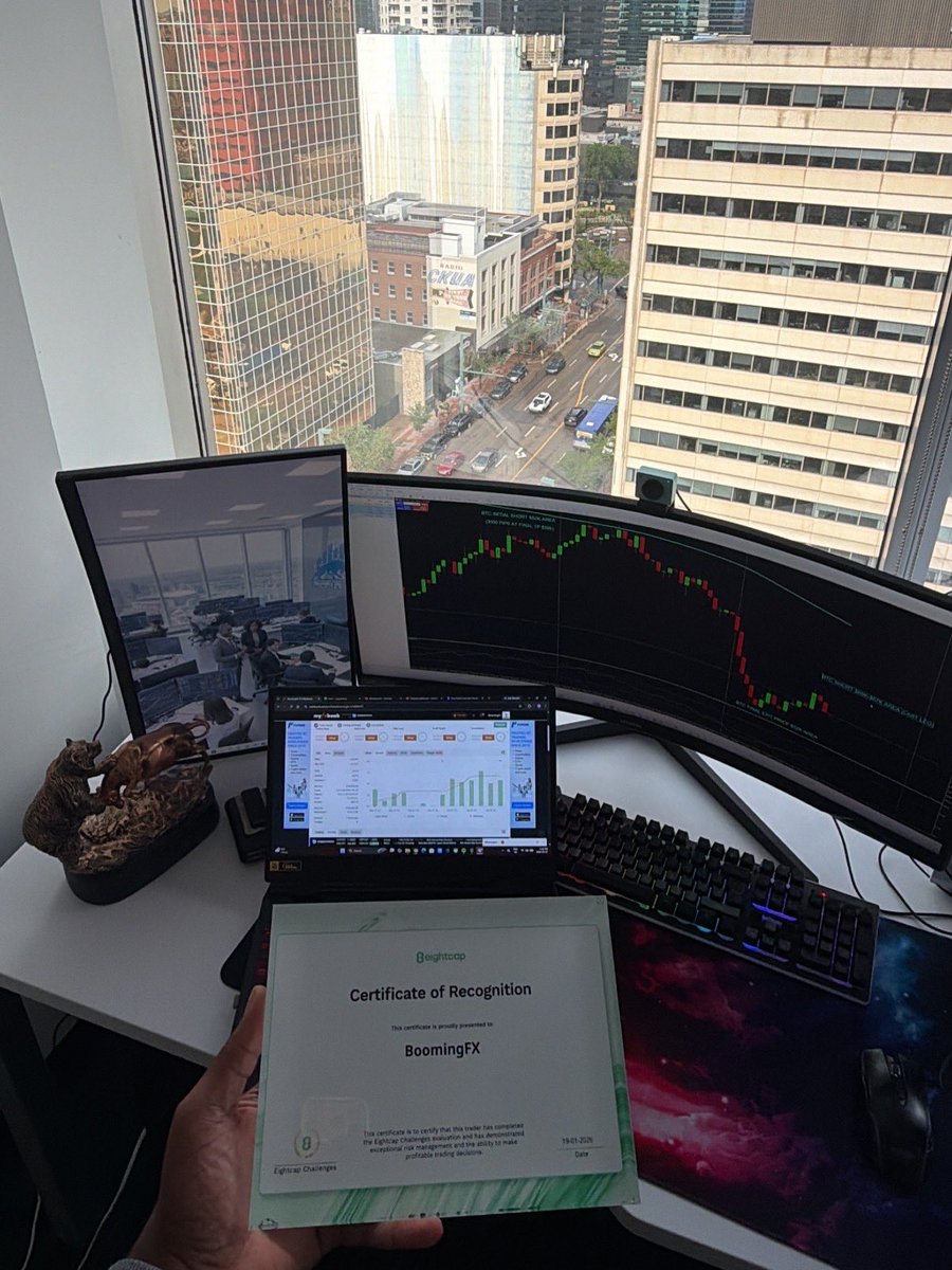 minoboomin's tweet photo. Trade of the year for us so far.

We held this high-conviction Bitcoin swing trade for approximately three weeks and captured well over 3,000 pips. To put that into perspective: with a $100,000 account and a 1.0 lot position size, that move would have equated to roughly $30,000 in profit from this trade alone.

One of our mentees was able to build meaningful capital by copying this position and is now on track to transition into full-time trading, an outcome we’re genuinely proud to see.

We document every trade, win or loss, and our performance is publicly verified through our Myfxbook link.

If you’re truly serious about starting your trading journey, and you see trading as a profession, not a hobby, BoomingFX is built for you. Visit us at 10665 Jasper Ave, 14th Floor, or connect with us from anywhere in the world for real, structured guidance in the markets.