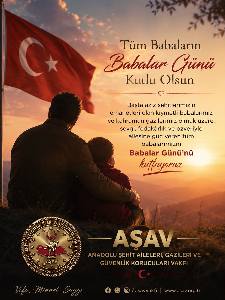 AsavBatman's tweet photo. 📍 Babalar günü...

Babalar; sevgileriyle hayatımıza yön veren, metanet ve fedakârlıklarıyla bizlere güç veren, basiretleriyle yol gösteren en kıymetli rehberlerimizdir.

Bugün, başta şehit babam ve tüm aziz şehitlerimizin ve kahraman gazilerimizin kıymetli babaları olmak üzere tüm babalarımızın Babalar Günü’nü tebrik ediyorum.

Bu vesileyle, hayatımda derin izler bırakan, bana daima yol gösteren şehit babamı rahmet, minnet ve özlemle yâd ediyor; ebediyete irtihal etmiş tüm babalarımıza Cenab-ı Allah’tan rahmet diliyorum.

Hayatta olan babalarımıza sağlık, huzur ve afiyet dolu bir ömür temenni ediyorum.

Babalar Günü kutlu olsun.

#BabalarGünü

@RTErdogan 
@mustafaciftcitr 
@kubrayigitbasi
@canalpekrem
@tuncay_akkoyun
@jandarma
@AsavVakfi
 @batman_jandarma 

@