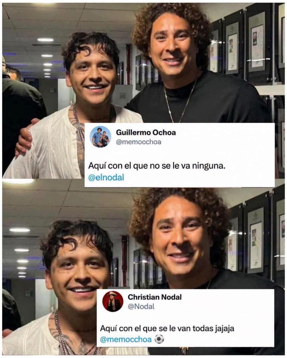 Elegido123_'s tweet photo. ¡Memo Ochoa y Nodal se dijeron sus verdades! 😱 https://t.co/iIdxhs54W4