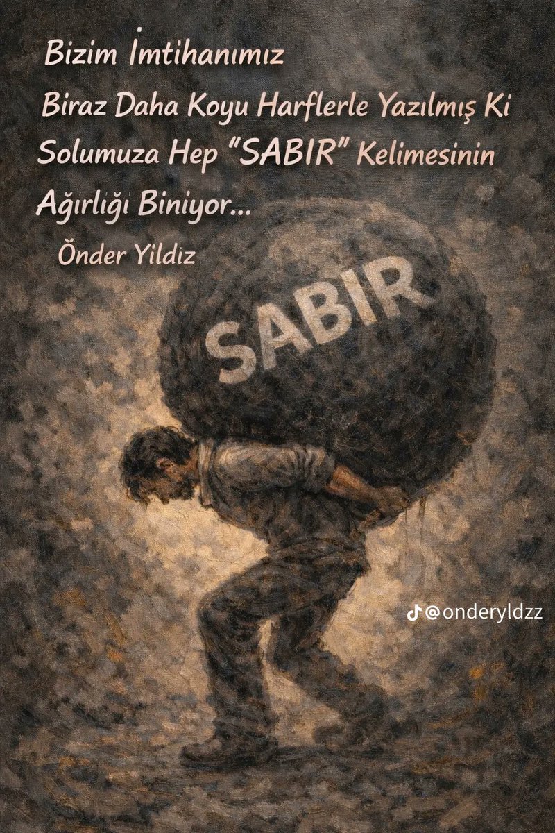 ErhanBitim's tweet photo. "Bizim imtihanımız Biraz daha koyu harflerle yazılmış ki solumuza hep (Sabır) kelimesinin ağırlığı biniyor."

(Önder Yıldız)
#Pazar #HaftaSonu #GözyaşıSayfası
#Keşfet #Mutluluk #Huzur https://t.co/t9lA3zCls6