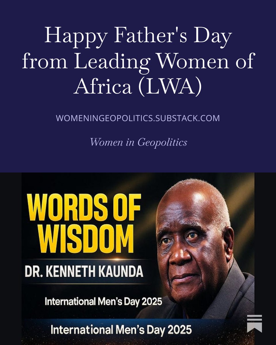 MadeleinMkunu's tweet photo. Happy Father's Day from Leading Women of Africa (LWA) https://t.co/61nWBID1yt https://t.co/su2BqvrUVY