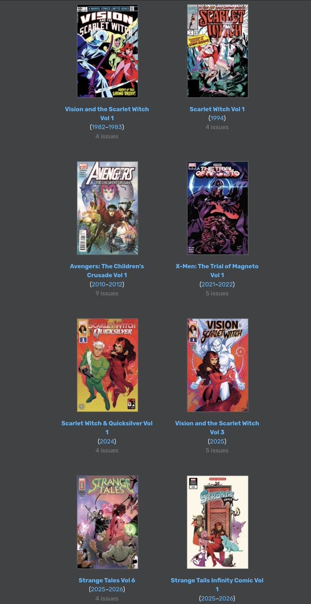 thundervein's tweet photo. @hexluck_ @wiickling As a follow-up, Wanda has <100 issues across her main comics and limited runs, Strange is around 370 issues across the same. It's not even a competition, anyone can see Strange is clearly more important. But glaze Wanda all you want if that's your brand. https://t.co/W9m5dkRp8i