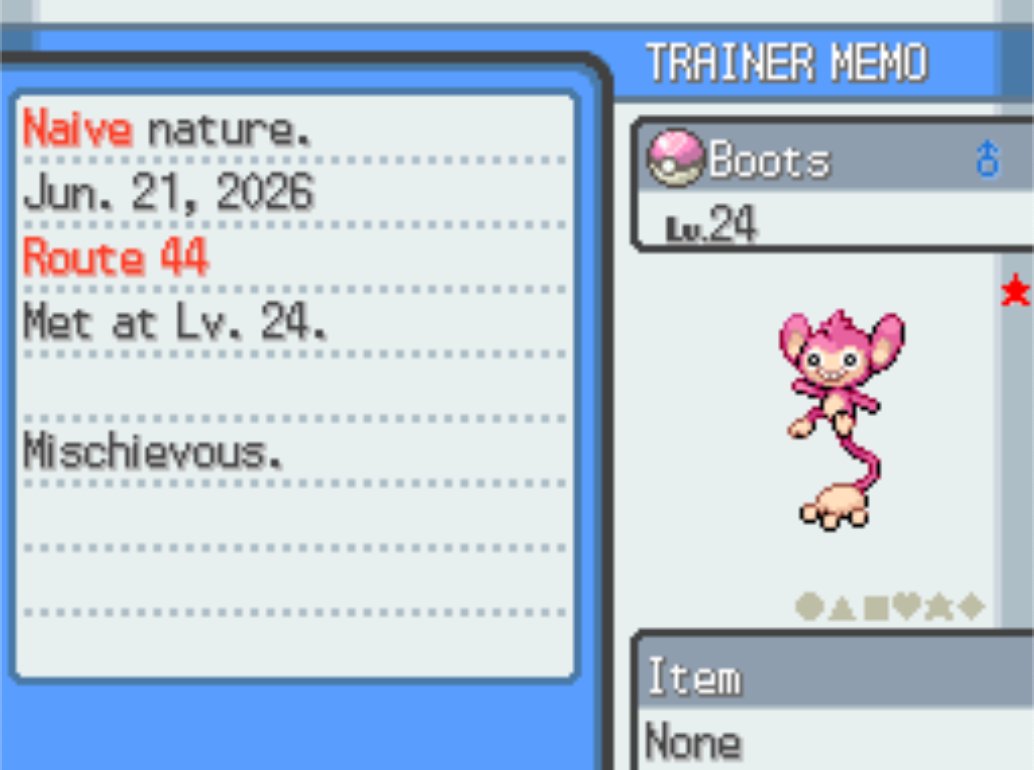 JimPlaysPokemon's tweet photo. Caught Boots the Aipom on Route 44! Always had a soft spot for Aipom, such a cute little fella https://t.co/lTIzP8j7ko