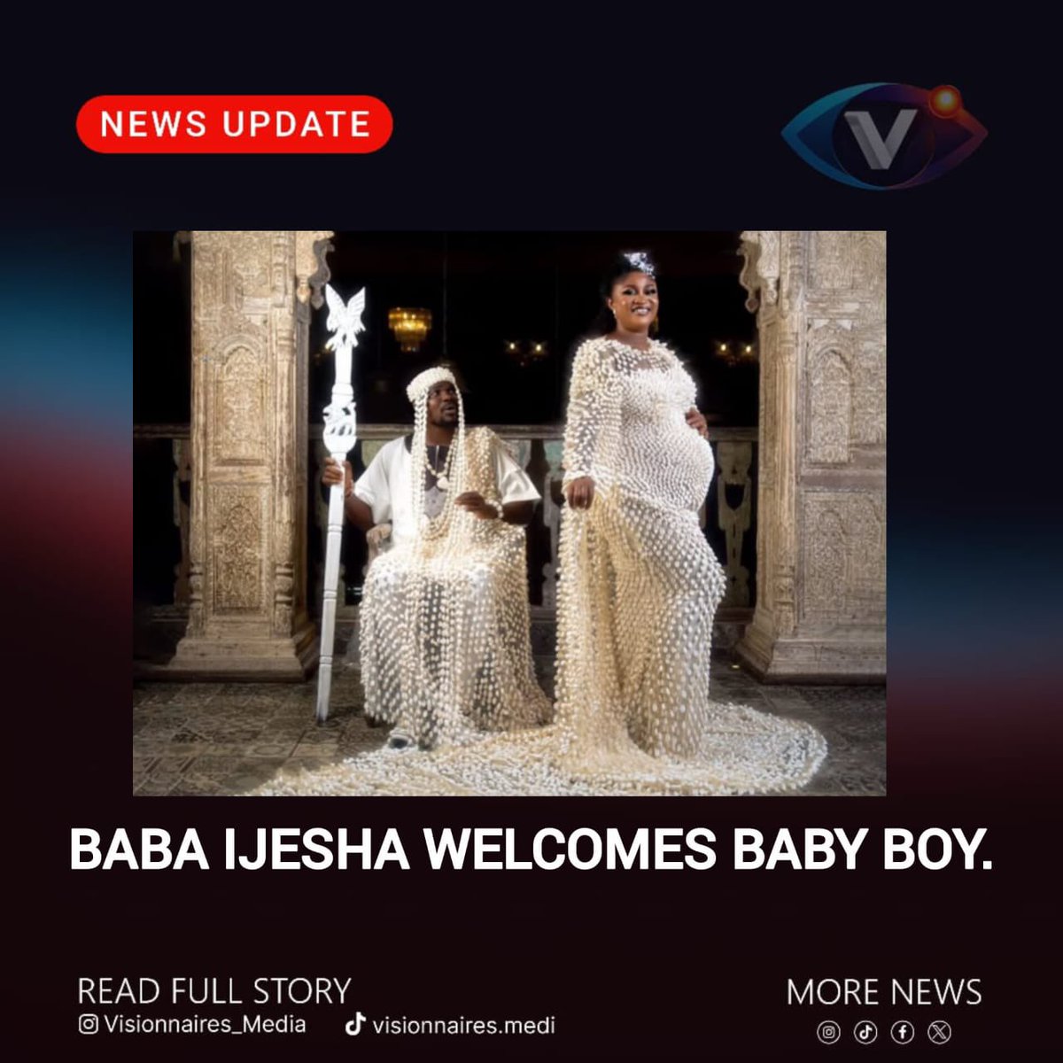Visionnaire_M's tweet photo. Baba Ijesha Welcomes Baby Boy

Nollywood actor Olanrewaju Omiyinka, popularly known as Baba Ijesha, has announced the arrival of his baby boy with his wife, fashion entrepreneur CEO Luminee. https://t.co/mh6UsXQpSk