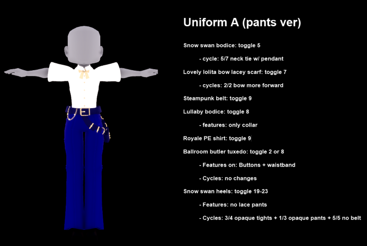 Alien_Enzi's tweet photo. Alright- like I promised I made a pants version of the uniform combo (again, no toy items needed) https://t.co/dM6uak9Lnv