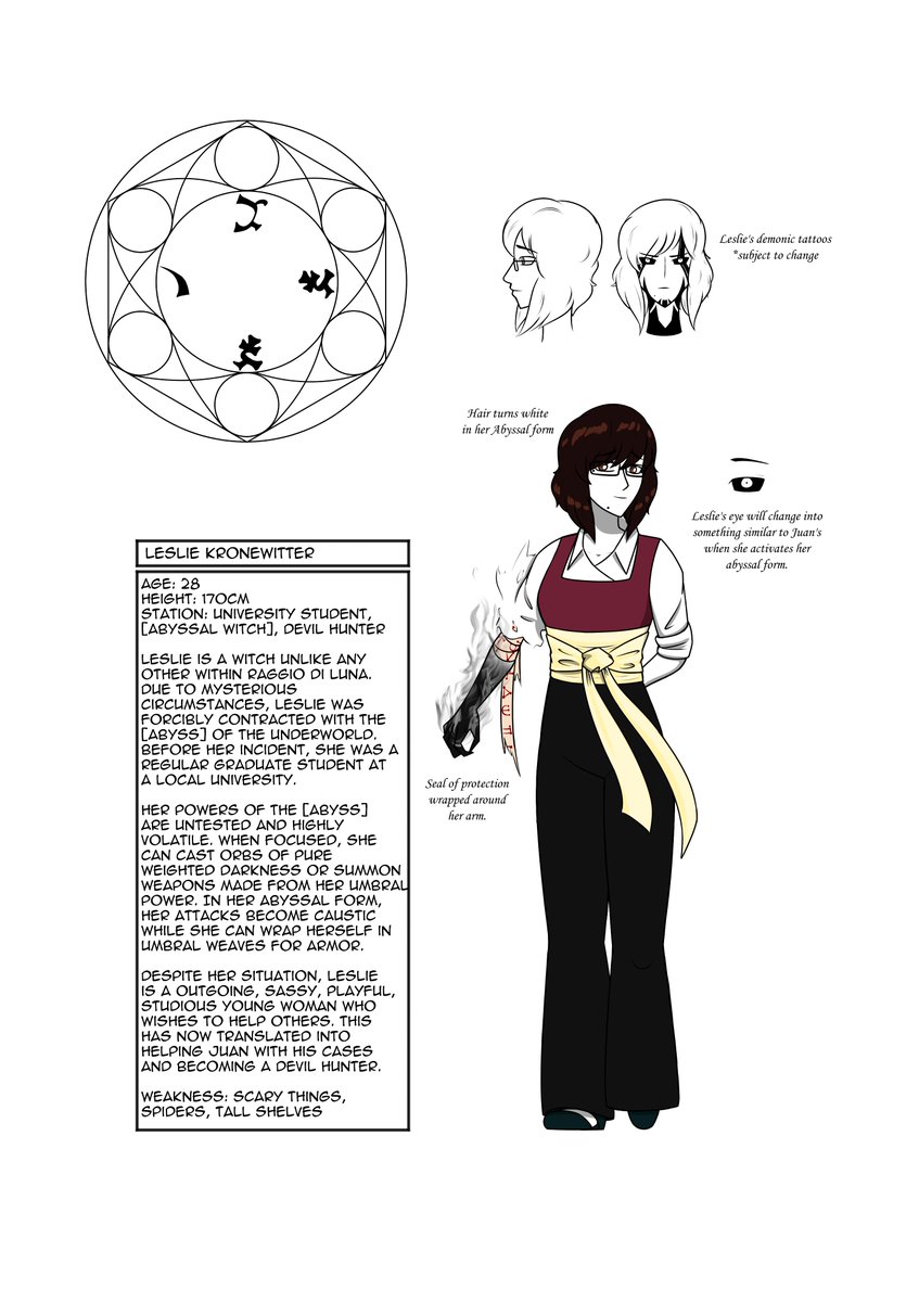 YourGoodFellla's tweet photo. Cursed with a terrible power, Leslie is slowly learning to wield the [Abyss] as she becomes involved with the devil hunting business.

More to come! https://t.co/wGJkHsvIh5