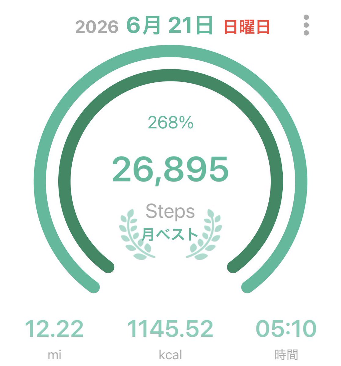 naonaoPianist's tweet photo. おはようございます😃
いつもありがとうございます😊

昨日は
蒸し暑い中27000歩
良く歩きました🌿✨
満足！
1100カロリーも消費したようです😃

あちこちから声援も聞こえてました📣⚽️

良い日をお過ごしください💐✨ https://t.co/MYAOa7mm7r
