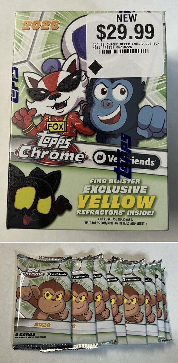 _chiefaxl's tweet photo. I called a local @gamestop and asked if they had @VeeFriendsCards and they said they had one left! I told them to hold it for me and I ripped absolutely amazing pulls🤩❤️ @garyvee @veefriends https://t.co/qs8wUDqCDt
