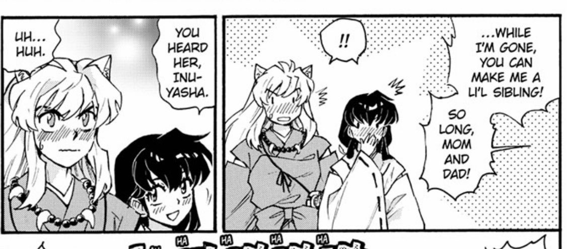 mangakagome's tweet photo. rumiko takahashi said they had twin baby boys after this https://t.co/kpxTDtrQYi