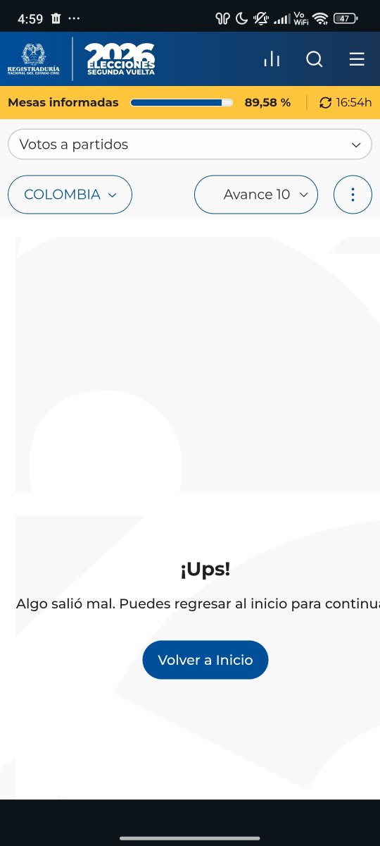 SaraJPP's tweet photo. Se cayó la página 
#ColombiaConCepeda https://t.co/9ZkGqQn73l